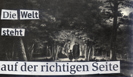 Die Welt steht auf der richtigen Seite