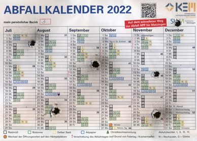 Erschossener Kalender 2022
